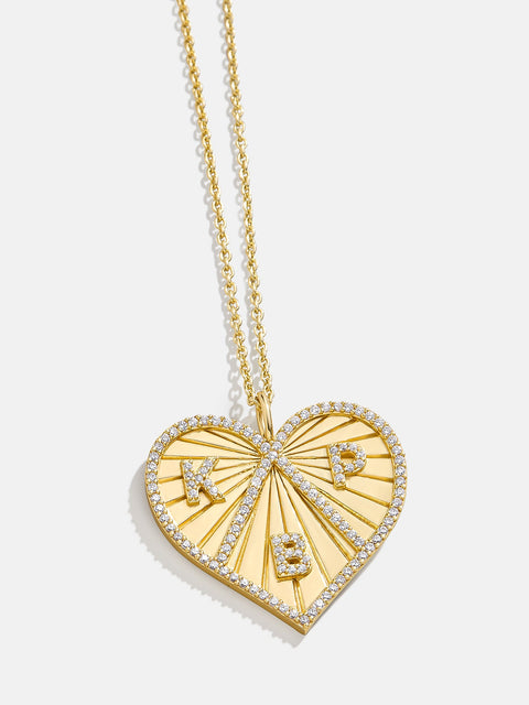 Heart 18K Gold Custom Medallion Necklace