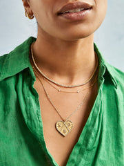 Heart 18K Gold Custom Medallion Necklace