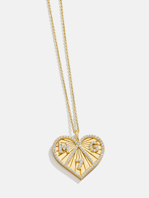 Heart 18K Gold Custom Medallion Necklace