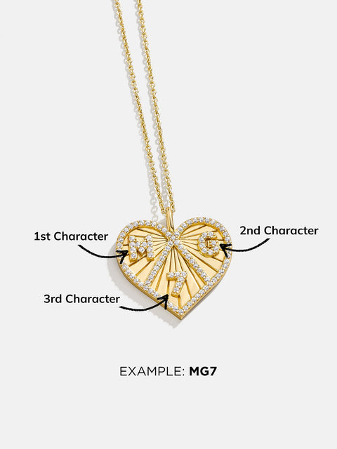 Heart 18K Gold Custom Medallion Necklace