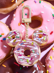 Mickey Mouse Disney Donut Bag Charm - Disney Pink Donut Bag Charm