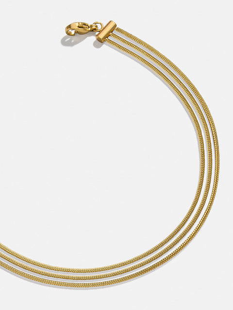 Gemma Layered Anklet - Gold