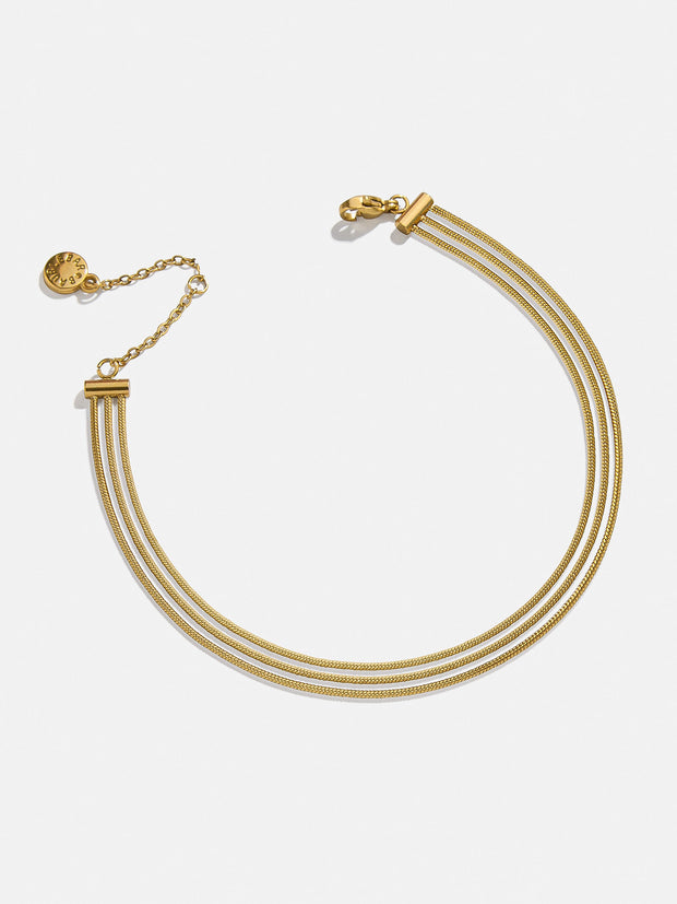 Gemma Layered Anklet - Gold