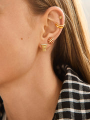 Three-Pointer Earring Set - Basketball