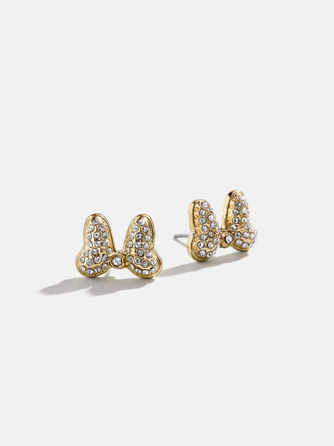 Minnie Mouse Disney Bow Earrings - Pavé