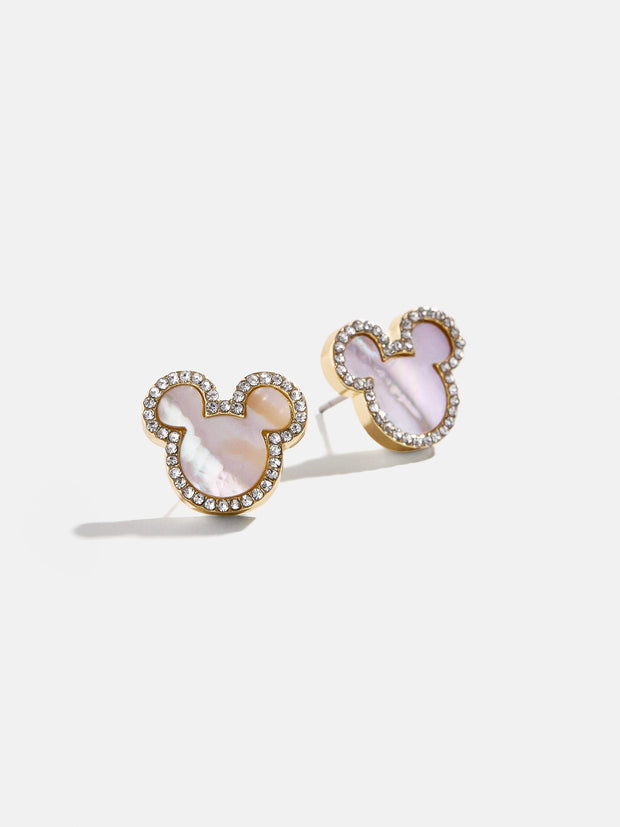 Mickey Mouse Disney Pearlescent Earrings - Mother Of Pearl