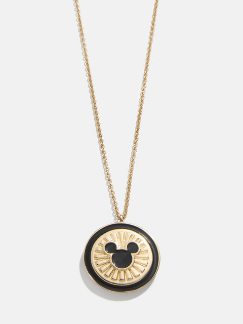 Disney Coin Pendant Necklace - Gold/Black