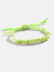 Custom Paracord Nameplate Bracelet - Light Green/Lime