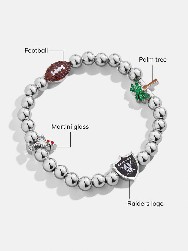 Las Vegas Raiders NFL Charm Bracelet - Las Vegas Raiders