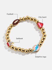 Miami Dolphins NFL Charm Bracelet - Miami Dolphins