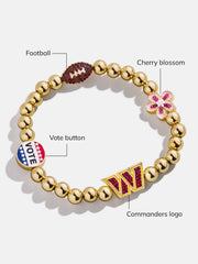 Washington Commanders NFL Charm Bracelet - Washington Commanders