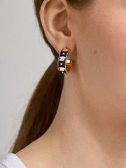 WEAR By Erin Andrews x BaubleBar Baltimore Ravens Enamel Hoop Earrings - Baltimore Ravens