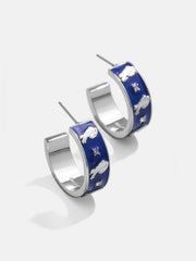 WEAR By Erin Andrews x BaubleBar Buffalo Bills Enamel Hoop Earrings - Buffalo Bills