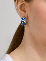 WEAR By Erin Andrews x BaubleBar Buffalo Bills Enamel Hoop Earrings - Buffalo Bills