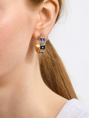 WEAR By Erin Andrews x BaubleBar New York Giants Enamel Hoop Earrings - New York Giants