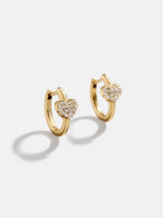 18K Gold Heart Earrings - Heart