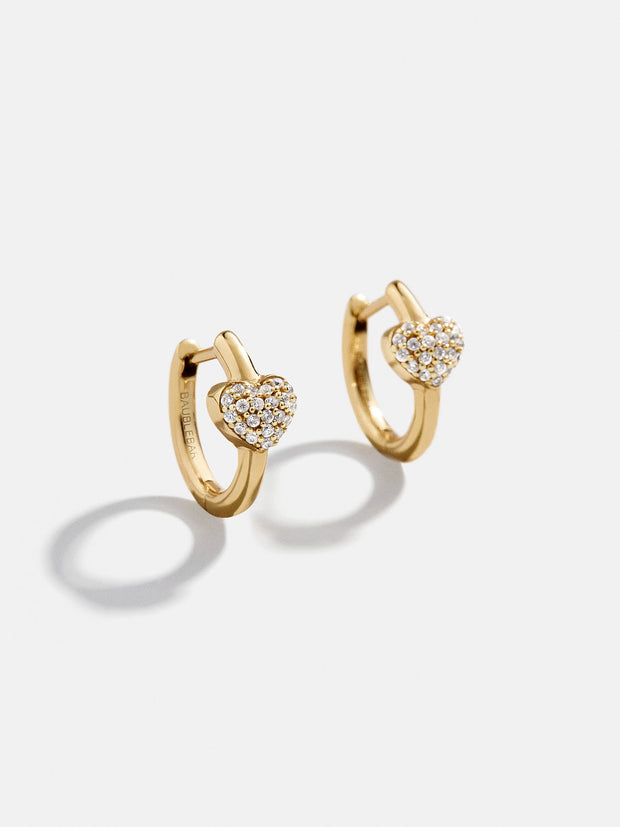 18K Gold Heart Earrings - Heart