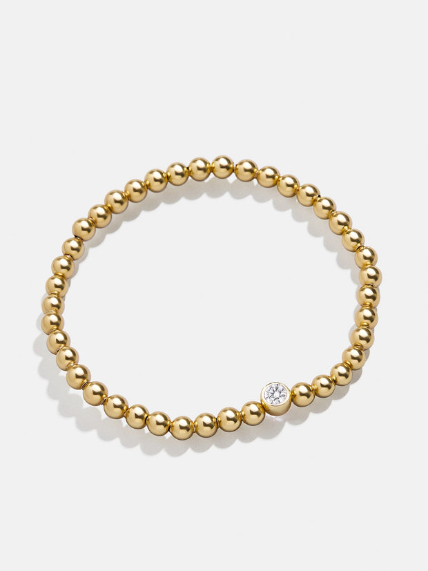 18K Gold Birthstone Pisa Bracelet - Crystal