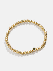 18K Gold Birthstone Pisa Bracelet - Peridot