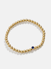 18K Gold Birthstone Pisa Bracelet - Sapphire