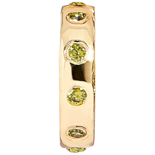 18K Gold Birthstone Charm Beads - Peridot