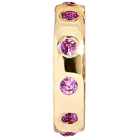 18K Gold Birthstone Charm Beads - Rose