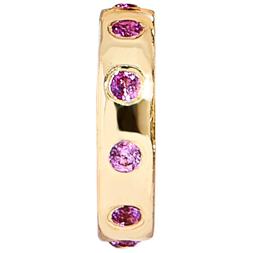 18K Gold Birthstone Charm Beads - Rose