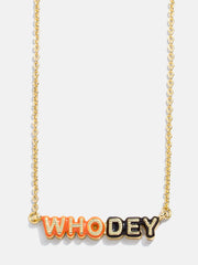 WEAR By Erin Andrews x BaubleBar Cincinnati Bengals Enamel Slogan Necklace - Cincinnati Bengals