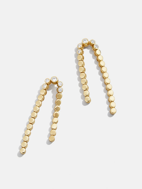 Misty 18K Gold Earrings - Gold/Pavé