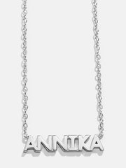 18K Gold Mini Custom Nameplate Necklace - Small