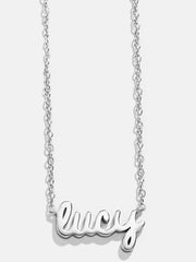 18K Gold Mini Custom Nameplate Necklace - Small