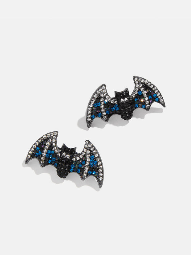 Pavé Bat Crawler Earrings - Black