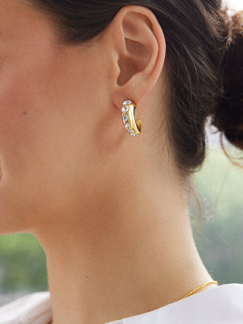 McKenzie Earrings - Gold/Pavé