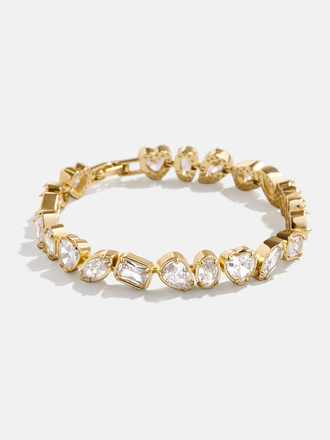 Eva Tennis Bracelet - Gold/Pavé