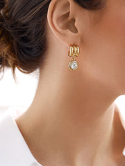 Loreli Earrings - Gold/Pavé