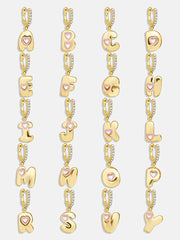 Kids' Initial Earrings - Gold/Pavé