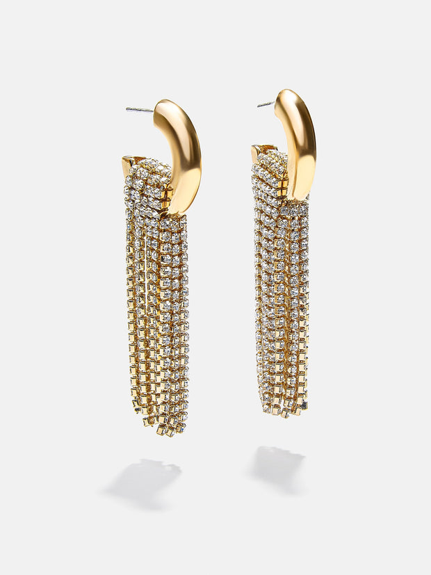 Talia Statement Earrings - Gold/Pavé