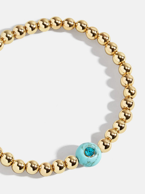 Semi-Precious Birthstone Pisa Bracelet - Blue Zircon