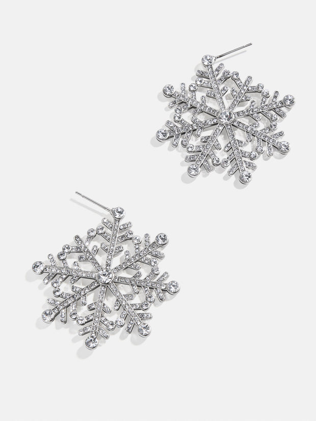 Snow What You Got Earrings - Silver Snowflake Earrings