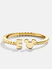 Mickey Mouse Disney Custom 18K Gold Plated Sterling Silver Ring - Gold