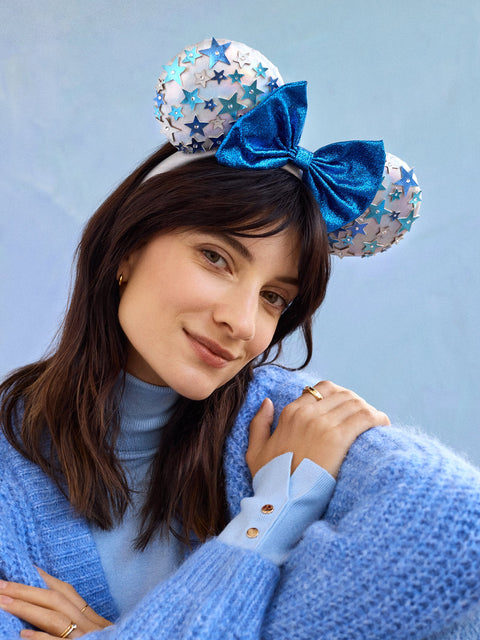 Disney Minnie Mouse Stars Ears Headband - Minnie Mouse Blue Star Ears