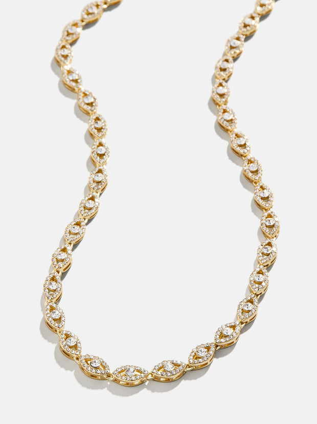 Evil Eye On Repeat Tennis Necklace - Gold/Pavé