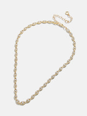 Evil Eye On Repeat Tennis Necklace - Gold/Pavé