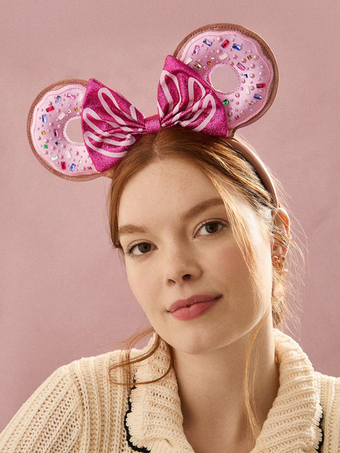 Disney Minnie Mouse Pink Donut Ears Headband - Minnie Mouse Pink Donut Ears