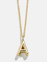 Classic Custom 18K Gold Initial Necklace - 18K Gold Plated Sterling Silver