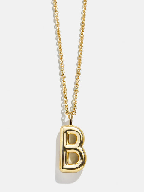 Classic Custom 18K Gold Initial Necklace - 18K Gold Plated Sterling Silver