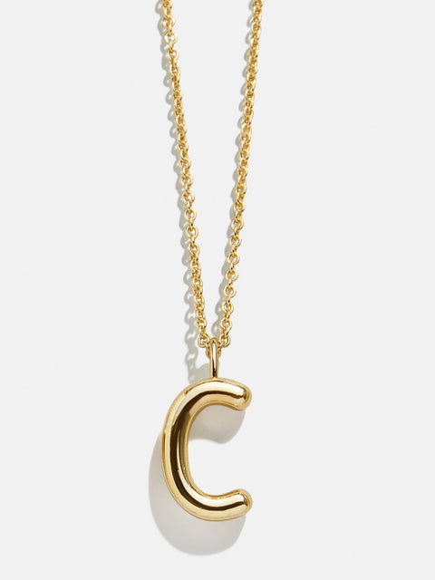 Classic Custom 18K Gold Initial Necklace - 18K Gold Plated Sterling Silver