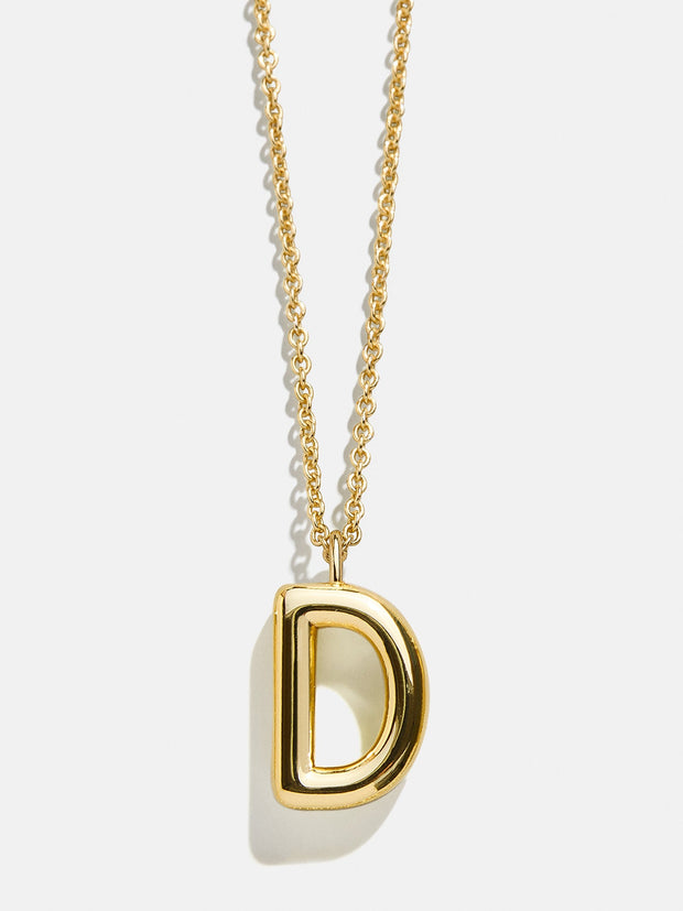 Classic Custom 18K Gold Initial Necklace - 18K Gold Plated Sterling Silver