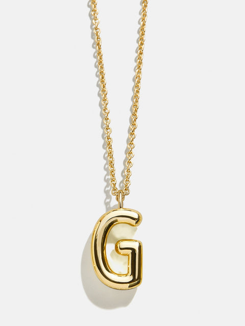 Classic Custom 18K Gold Initial Necklace - 18K Gold Plated Sterling Silver