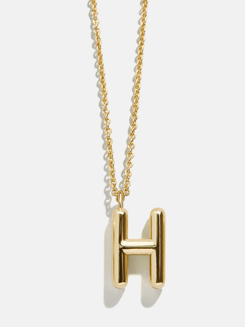 Classic Custom 18K Gold Initial Necklace - 18K Gold Plated Sterling Silver